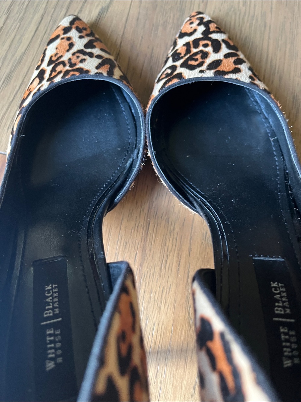 Leopard Print D’Orsay Calf-hair Pointed Toe Heels - Black and Tan - Picture 8 of 9